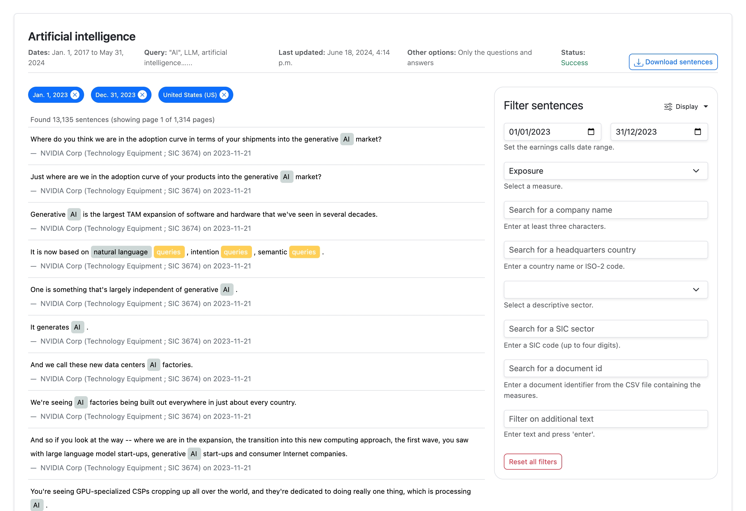 Screenshot of Snippet Tool tool output